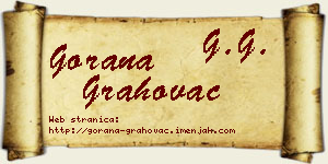 Gorana Grahovac vizit kartica